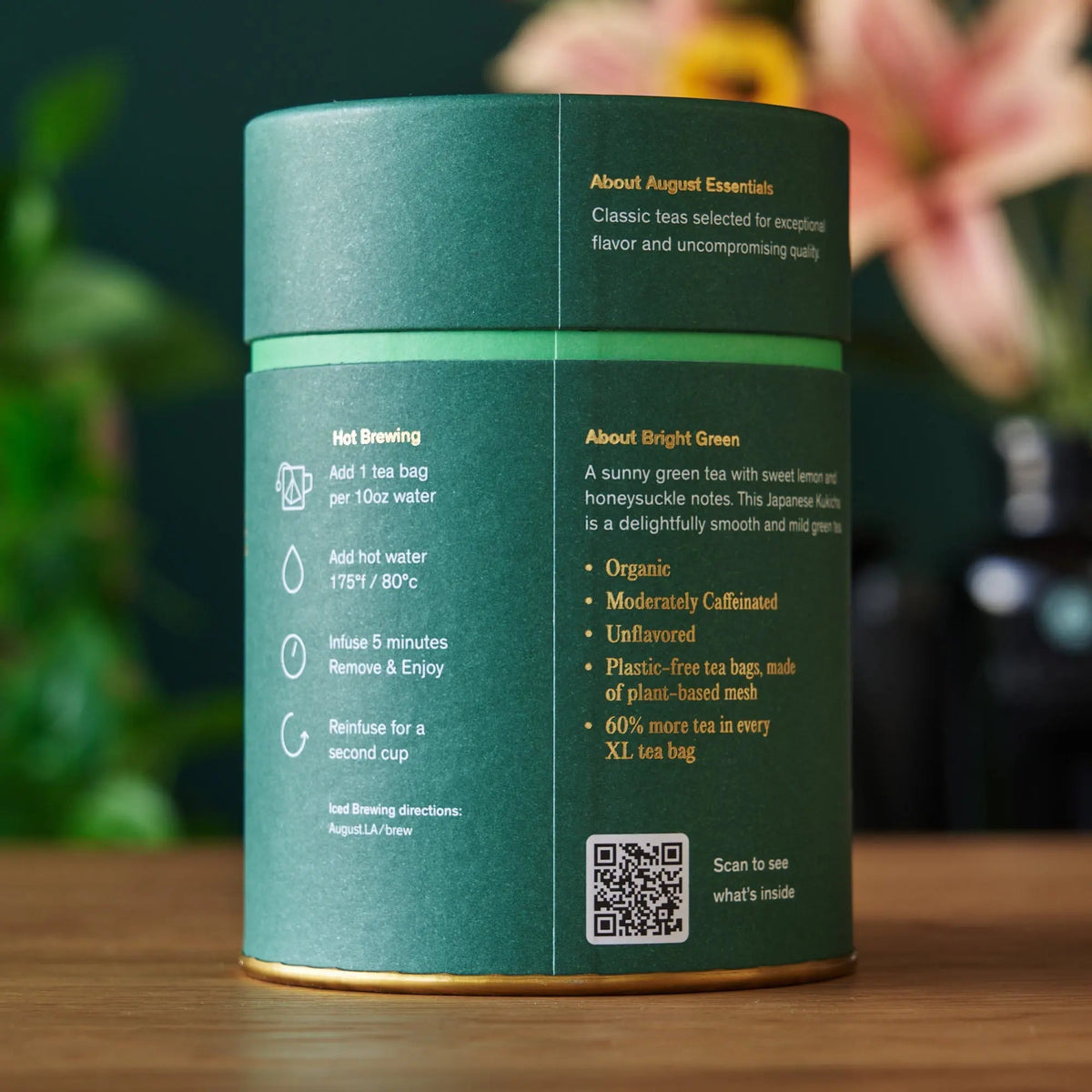 Essentials Organic Bright Green Green Tea - 15 Tea Bags