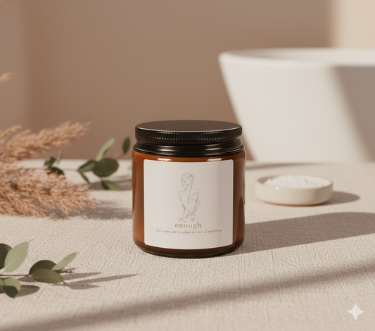 Scented Soy Candle (Multi-Size, Amber Jar)