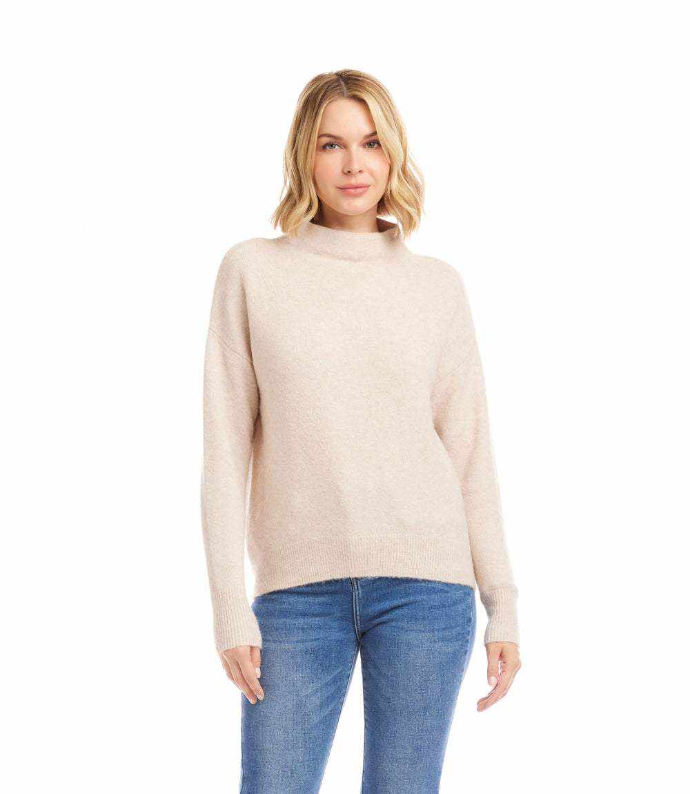 Karen Kane Relaxed Mock Neck Sweater