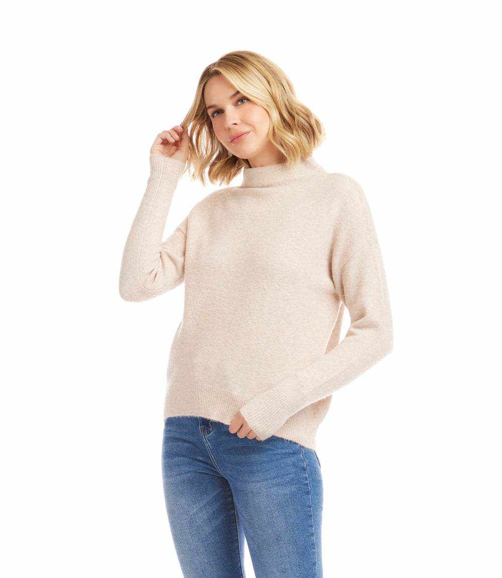 Karen Kane Relaxed Mock Neck Sweater