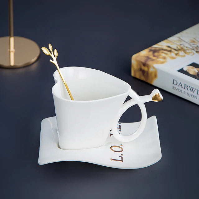 Nordic Coffee Mug Home Luxury  Love Ceramic