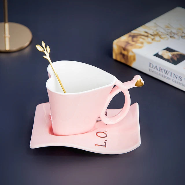 Nordic Coffee Mug Home Luxury  Love Ceramic