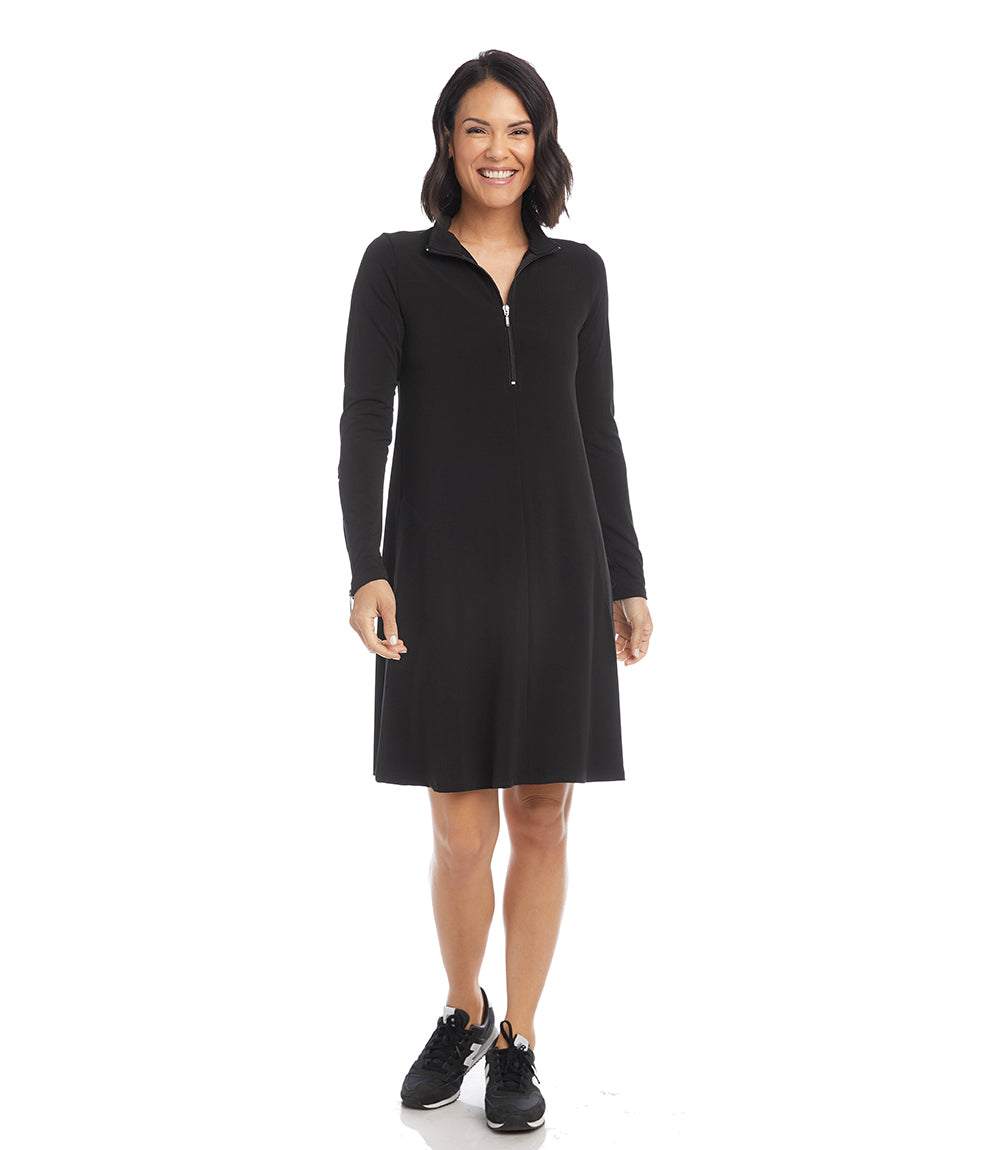 Karen Kane Zip Up Travel Jersey Dress