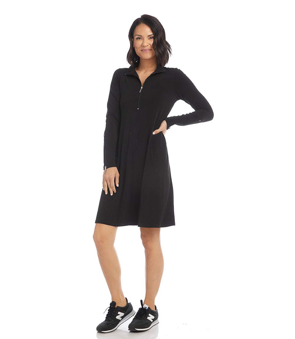 Karen Kane Zip Up Travel Jersey Dress