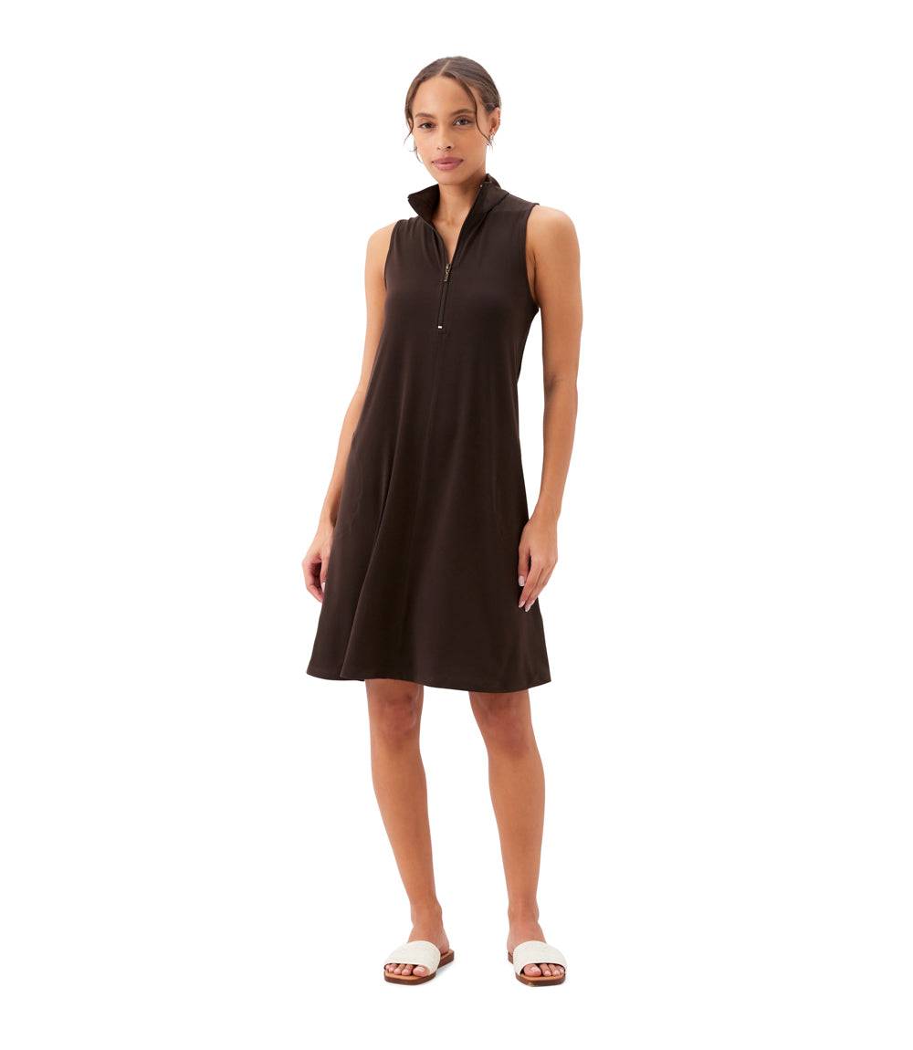 Karen Kane Sleeveless Zip-Up Travel Jersey Dress