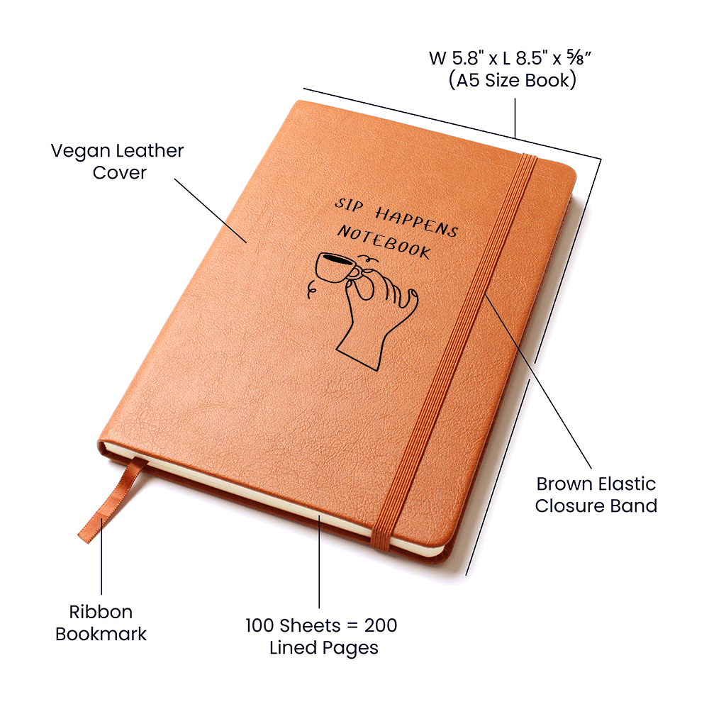 Sip Happens — Softcover Notebook