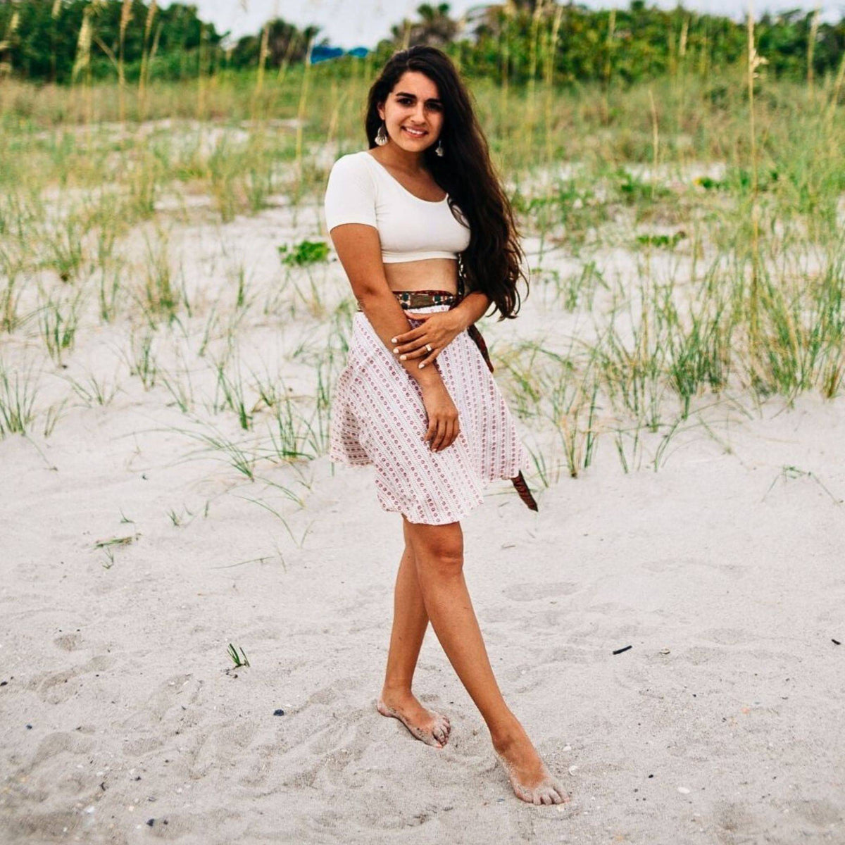 Knee-Length: "Mini" Sari Wrap Skirts