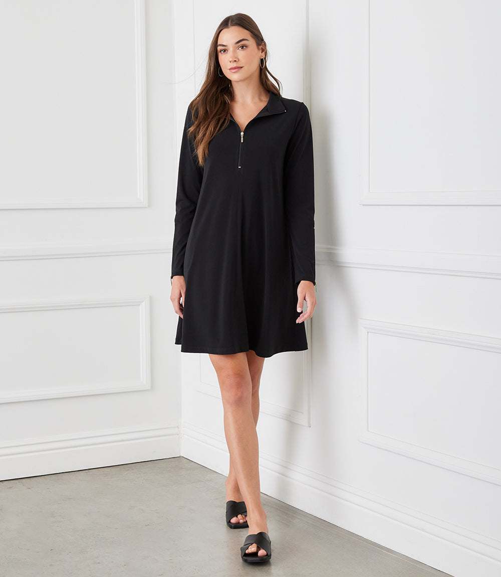 Karen Kane Zip Up Travel Jersey Dress