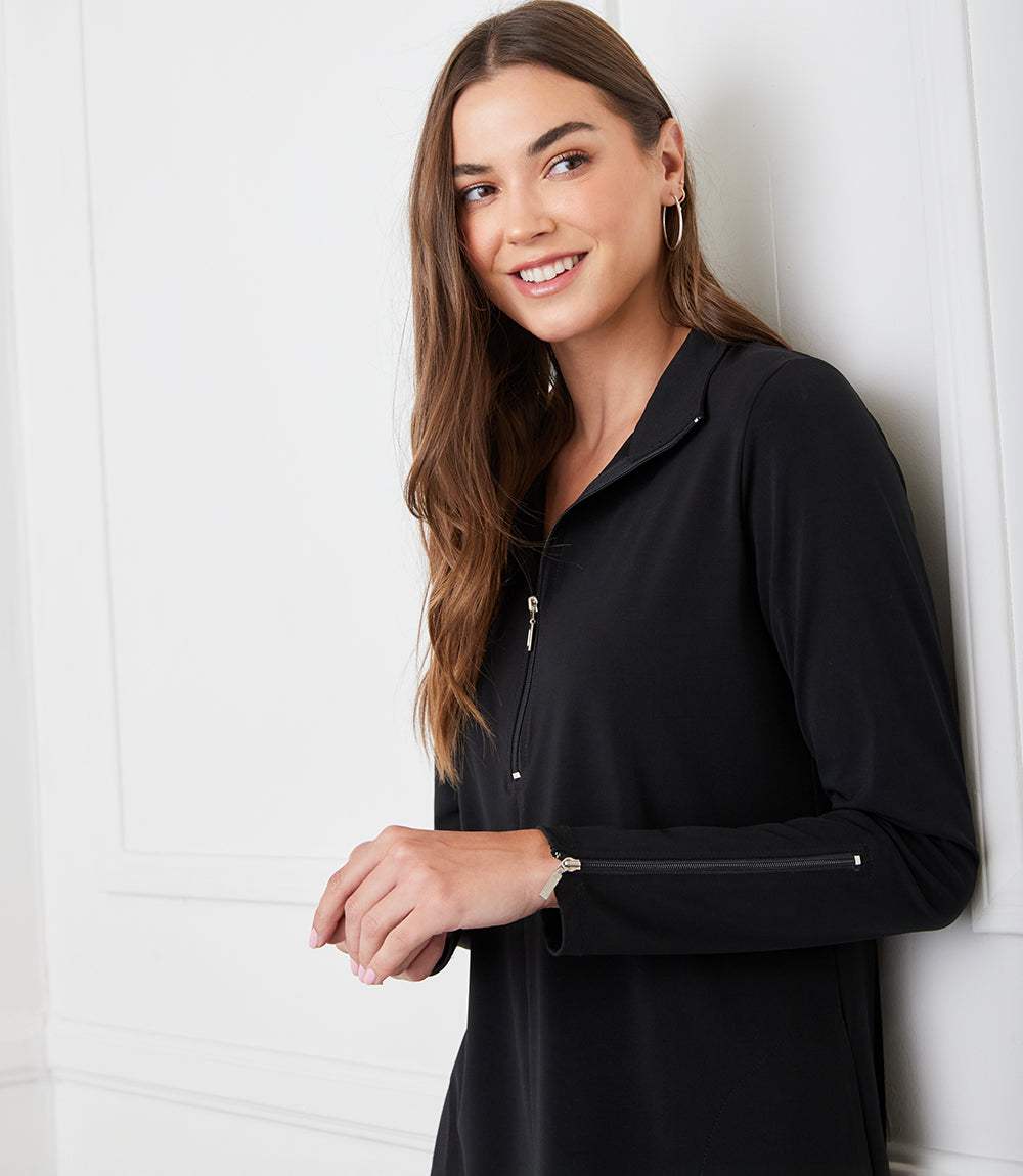 Karen Kane Zip Up Travel Jersey Dress