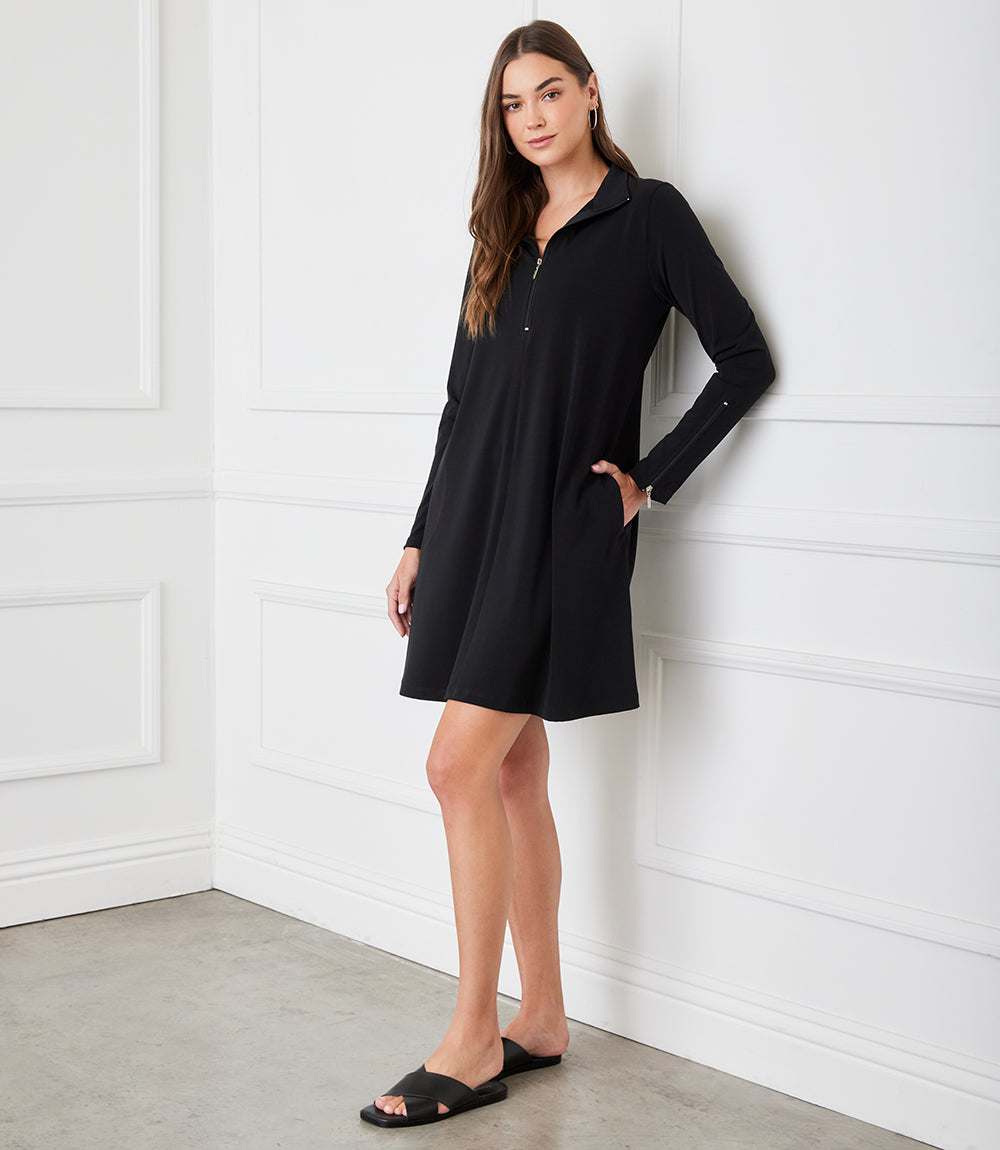 Karen Kane Zip Up Travel Jersey Dress