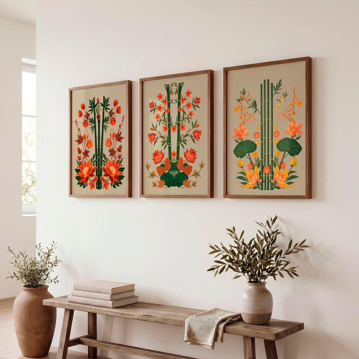 Bamboo Garden japandi interior style Wall Art