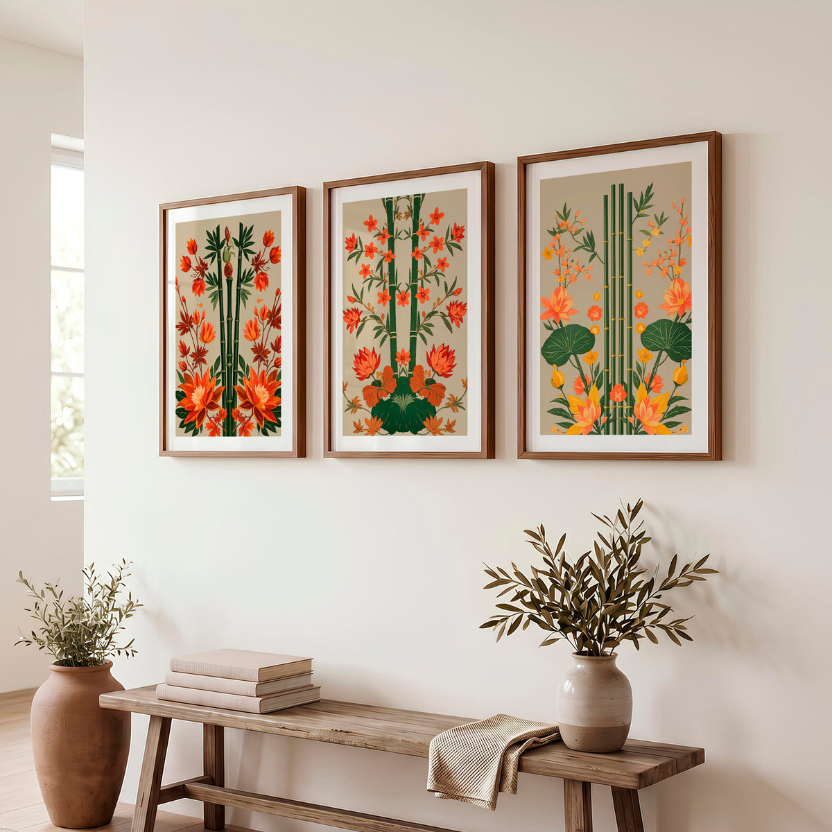 Bamboo Garden japandi interior style Wall Art