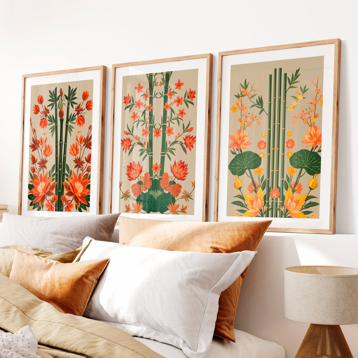 Bamboo Garden japandi interior style Wall Art